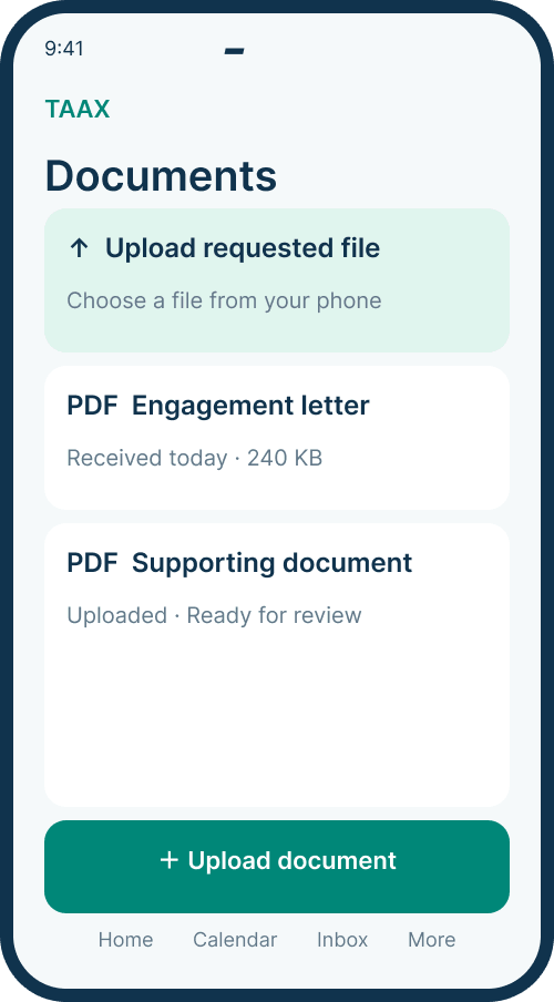 Documents screen