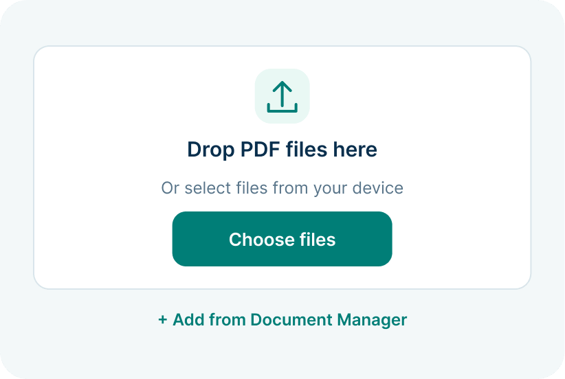 Upload dropzone
