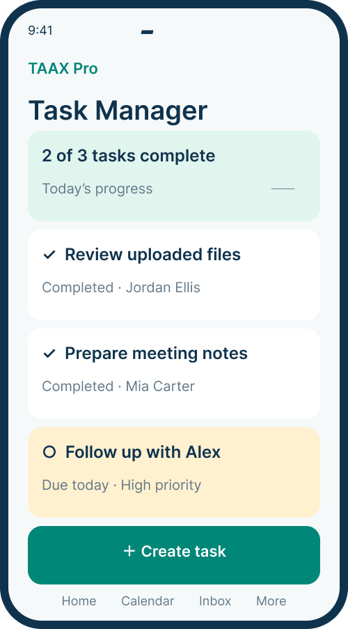 Task Manager screen